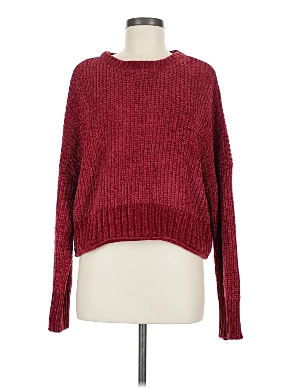 Altar'd State Chenille Crewneck Sweater - Red